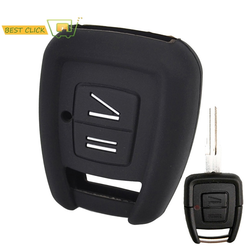 2 Knop Siliconen Auto Afstandsbediening Sleutelhanger Shell Cover Case Voor Vauxhall/Opel Astra Zafira Frontera Omega Vectra Signum tigra