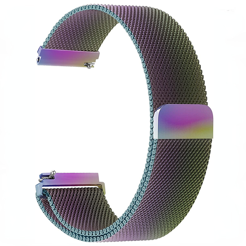 Banda milanesa de 20mm/22mm para Amazfit GTS/2/2e/3/4/GTS2 Mini/GTR 42mm/47mm/GTR2/3/4/Pro stratos pulsera de Metal Amazfit bip: Blanco de la plata / 26mm