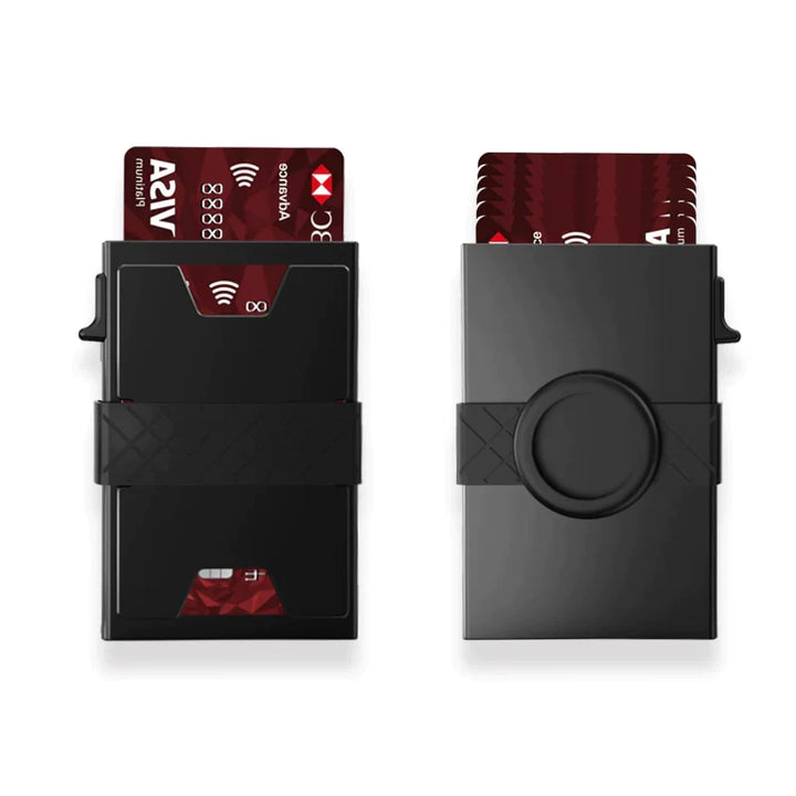Men Aluminum Cardholder Wallet RFID Blocking Layer Slim Minimalist Card Holder Clip Protect Card Storage Capacity Box