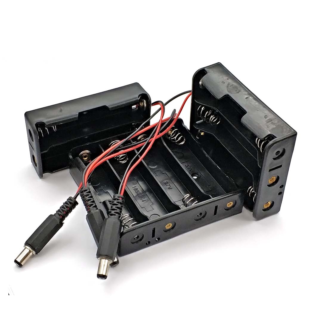 DIY 2x 3x 4x 18650 Battery Holder Storage Box Case with DC 5.5x2.1mm Power Plug Plastic + Meta