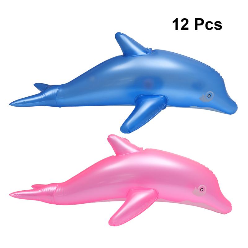 12 stücke Aufblasbare Delfin Schlag hoch Schlecht Zeit Spielzeug Schwimmen Schwimmbad Strand Spielzeug 51x20 cm Party Aufblasbare Spielzeug