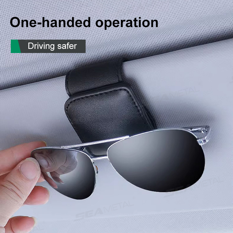 Zeeman Auto Bril Clip Kaart Clip Auto Zonneklep Bril Houder Pu Lederen Bril Clip Multi-Functionele Bril Beugel Goederen