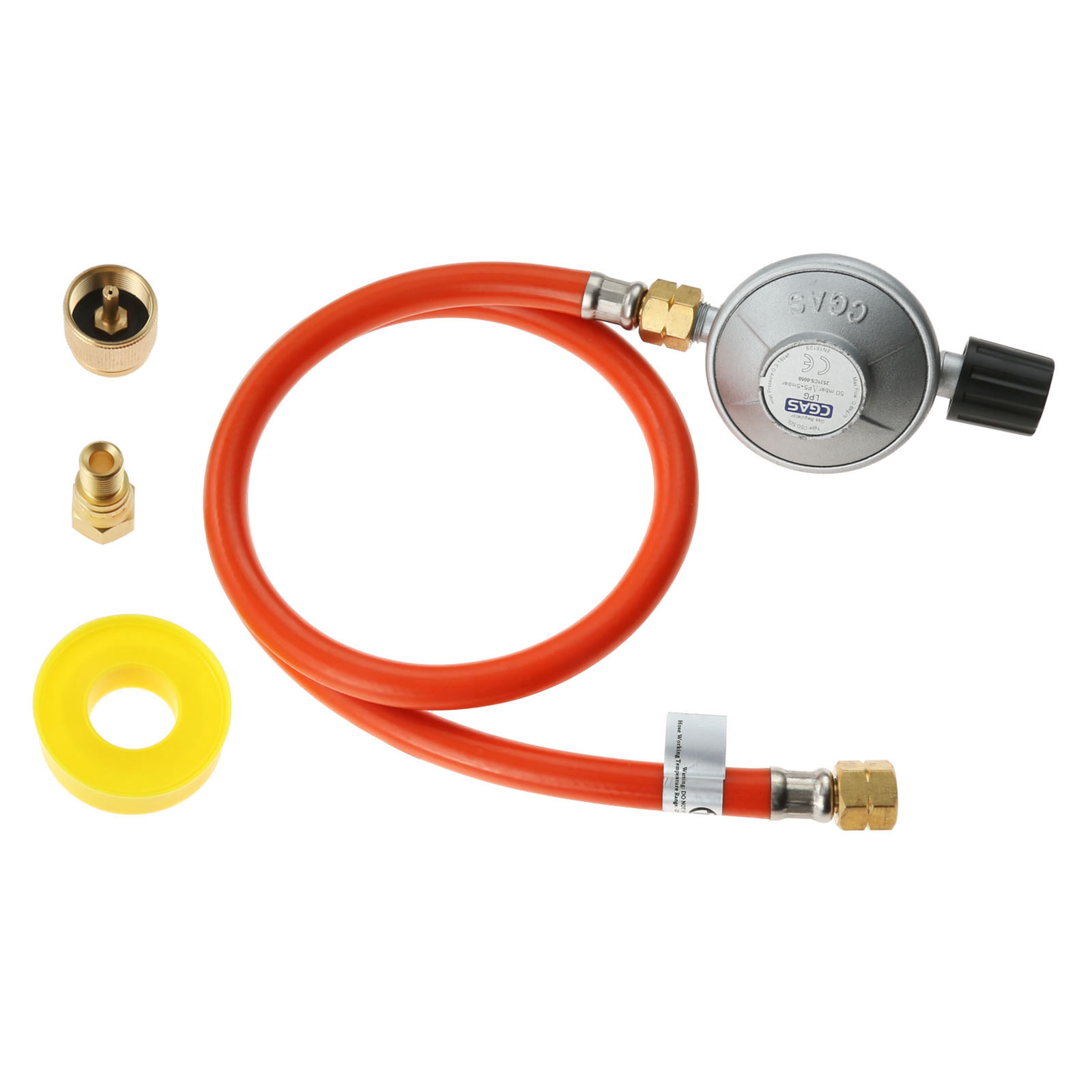 Camping Kachel Grills 1LB Propaan Fles & Kleine Butaan Cansiter Verstelbare Regulator 50Mbar Met Slang 31.5 "Lange G1/4" Links Draad