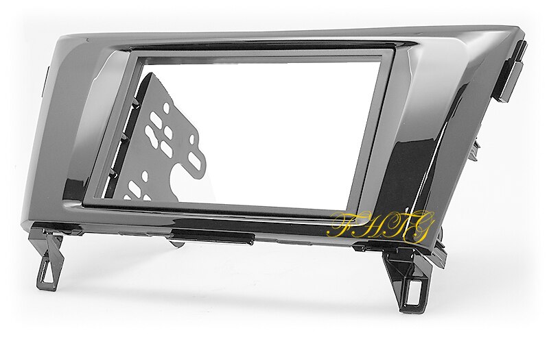 Fascia de l'autoradio | Kit de tableau de bord adapté aux Nissan x-trail/Qashqai, 2DIN (noir UV), cadre Audio de voiture à Double Din