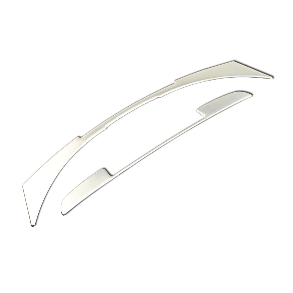 2 Stks/set Auto Centrale Dashboard Sticker Rvs Ac Airconditioning Panel Sticker Voor Peugeot 208 Jaar