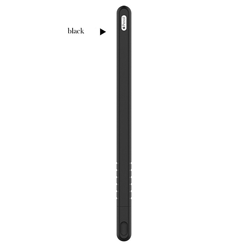 Portable Soft Silicone Stylus Pen For Apple Pencil 2 Case for iPad Pro Tablet Touch Pen Protective Sleeve Cover Colorful Pouch: Black