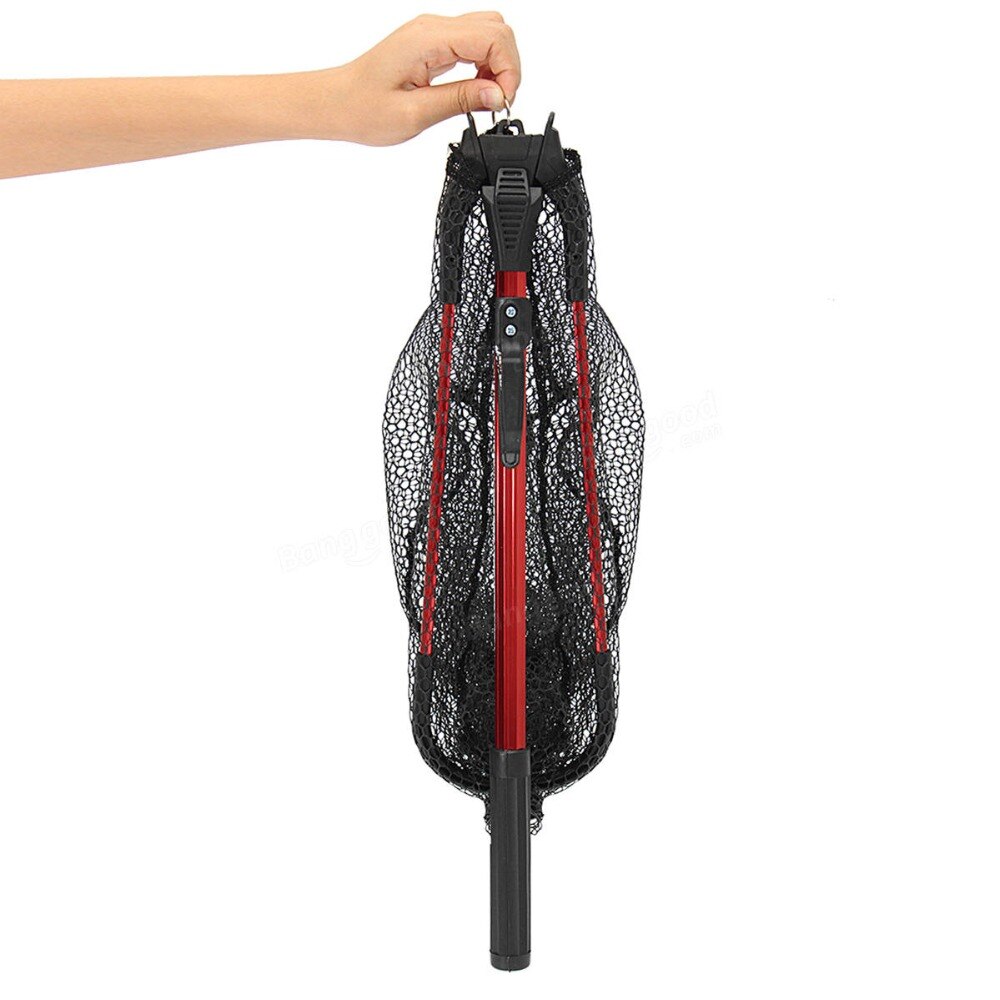 Retractable Aluminum Alloy 80cm Single Triangular Ultra-Light Folding Handle Fishing Landing Net Fishing Tools Accessories