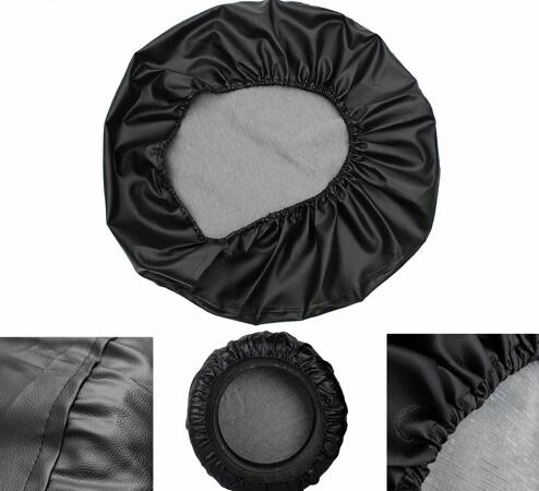 15 "simili cuir polyuréthane résistant noir Autos roue de secours pneu couverture sac de Protection taille M ajustement pour HONDA CRV universel pour toutes les voitures