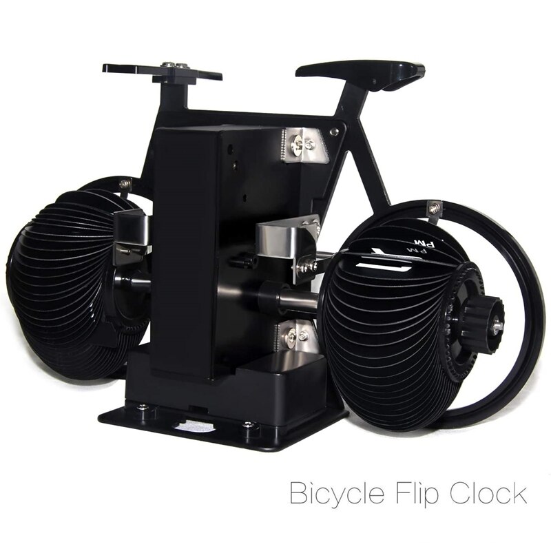 Flip Clock Retro Style Bicycle Shaped Flip Clock Classic Mechanical Desktop Clock, Digital Display for Office Decoration