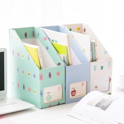 3PCS/LOT Papery DIY File Organizer Document Holder A4 Paper Organizer Document File Storage Box Office Desk Organizer