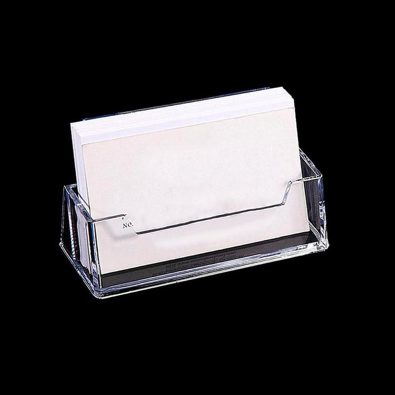 3 Grid Clear Acrylic Business Card Holder Brochure Transparent Desk Pamphlet Holder Credit Display Stand Bank Card Men Office