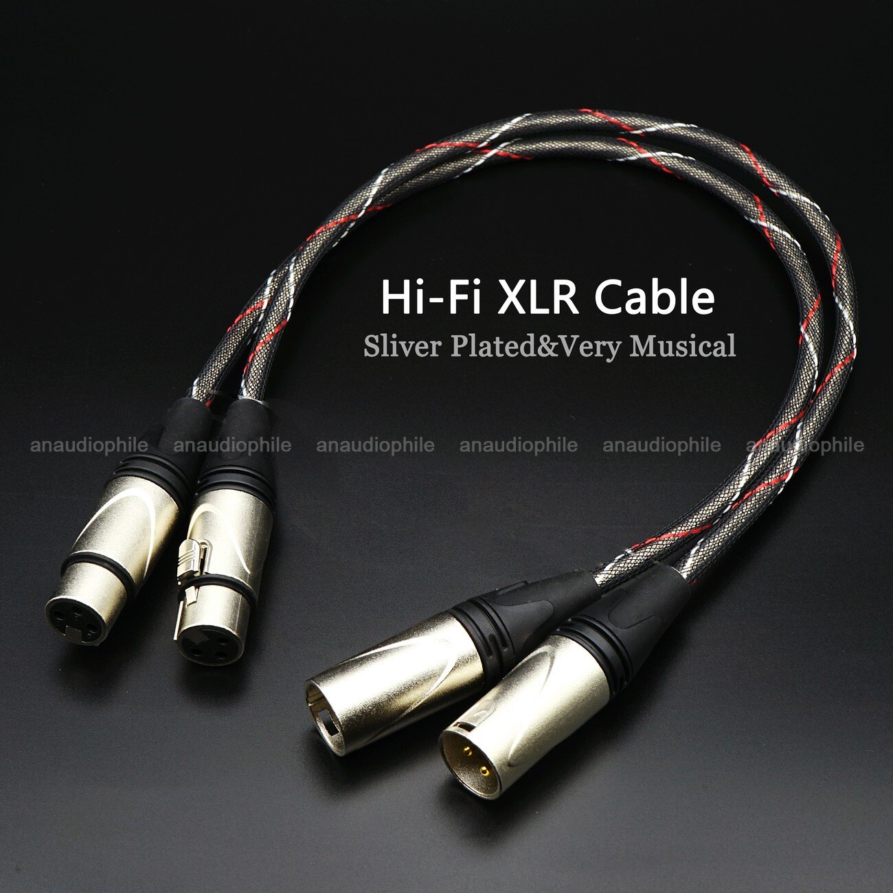 XLR Audio Cable Sliver Plated 3 Pin XLR Balanced Audio Cable Amplifier Preamp DAC Console