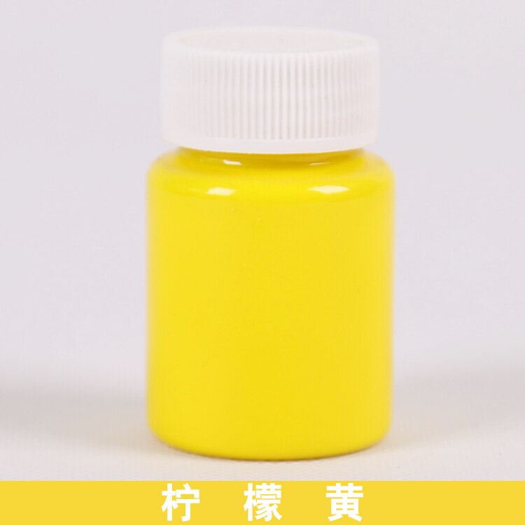 50ML Water Transfer Painting DIY Painting On Water Drawing Floating Paint Doodle Pigment Marbling Painting Water Drawing Tools: Lemon Yellow