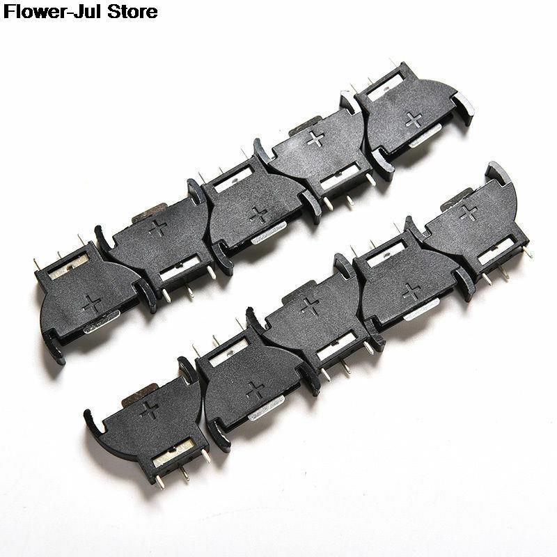 10 stück  cr2032 lithium-knopfzellen-batteriehaltergehäuse mit  cr 2032 batteriehalterbuchsen und 3 pins