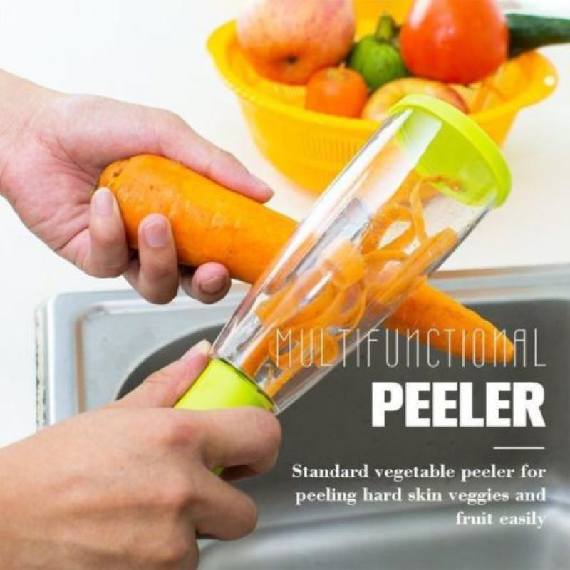 1pcs Storable Fruit Vegetable Peeler Tool With Non-slip Handle Manual Vegetable Slicer Carrot Potato Peeler Kitchen Accessories