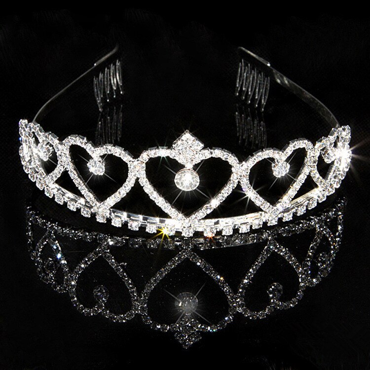 Pearl Inlaid Crowns Tiaras Bridal Wedding Jewelry Accessories Princess Birthday rhinestone Crystal Tiara: 14