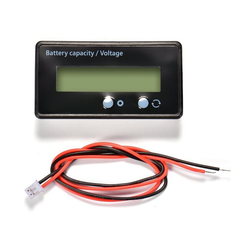 Lcd Battery Capacity Monitor Gauge Meter,Waterproof 12V/24V/36V/48V Lead Acid Battery Status Indicator,Lithium Battery Capacity