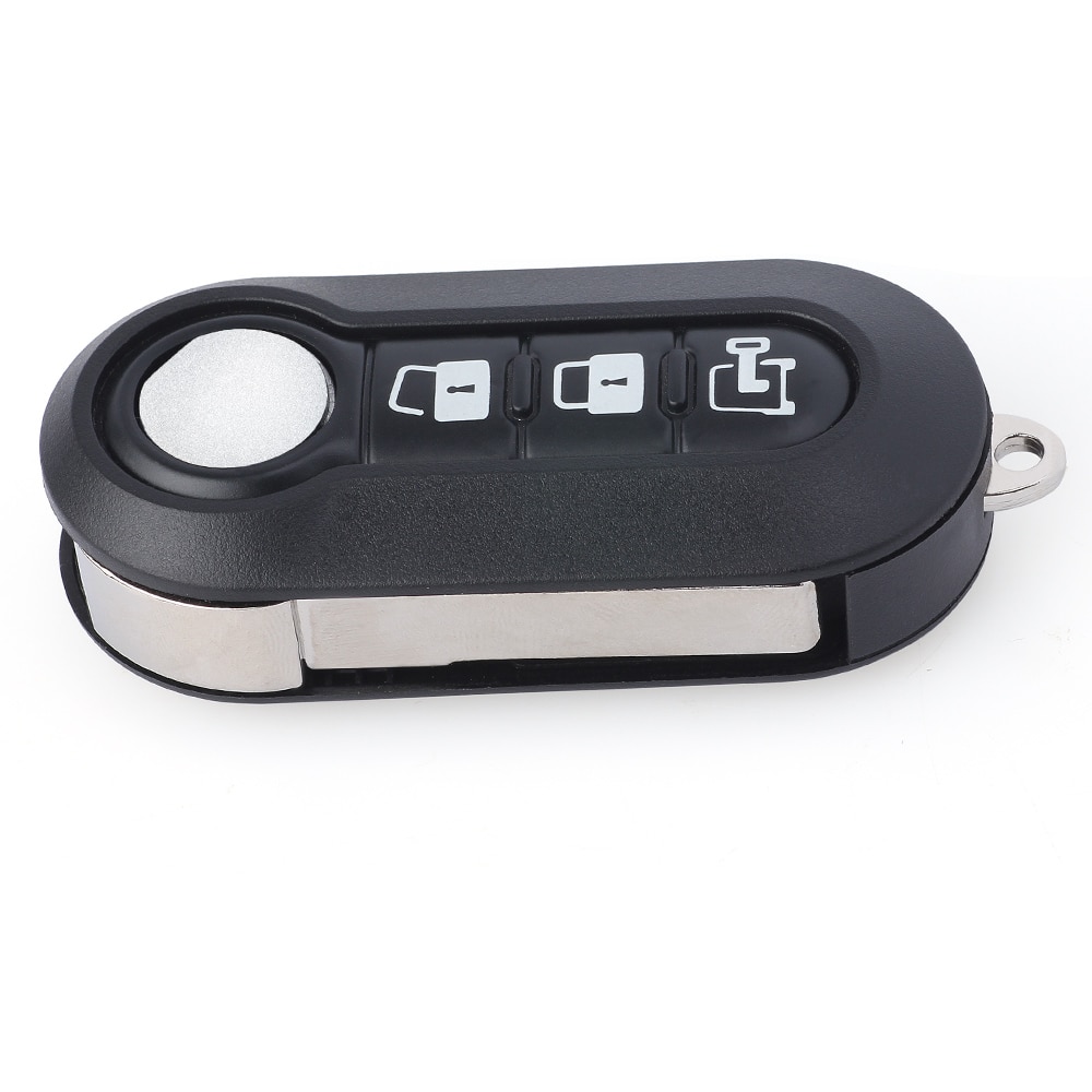 Keyecu Flip Remote Key Case Shell Voor Fiat 500L Mpv Ducato, Voor Citroen Jumper, Voor Peugeot Boxer, fob 3 Button - P/N: RX2TRF198
