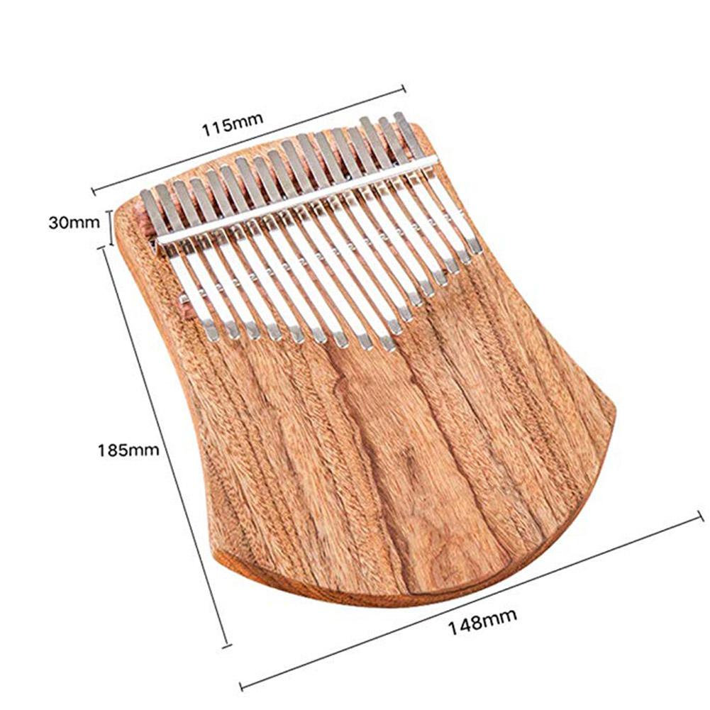 Gecko 17 nycklar kalimba afrikansk kamfer trä tumme piano finger slagverk trä musikinstrument mbira likembe sanza