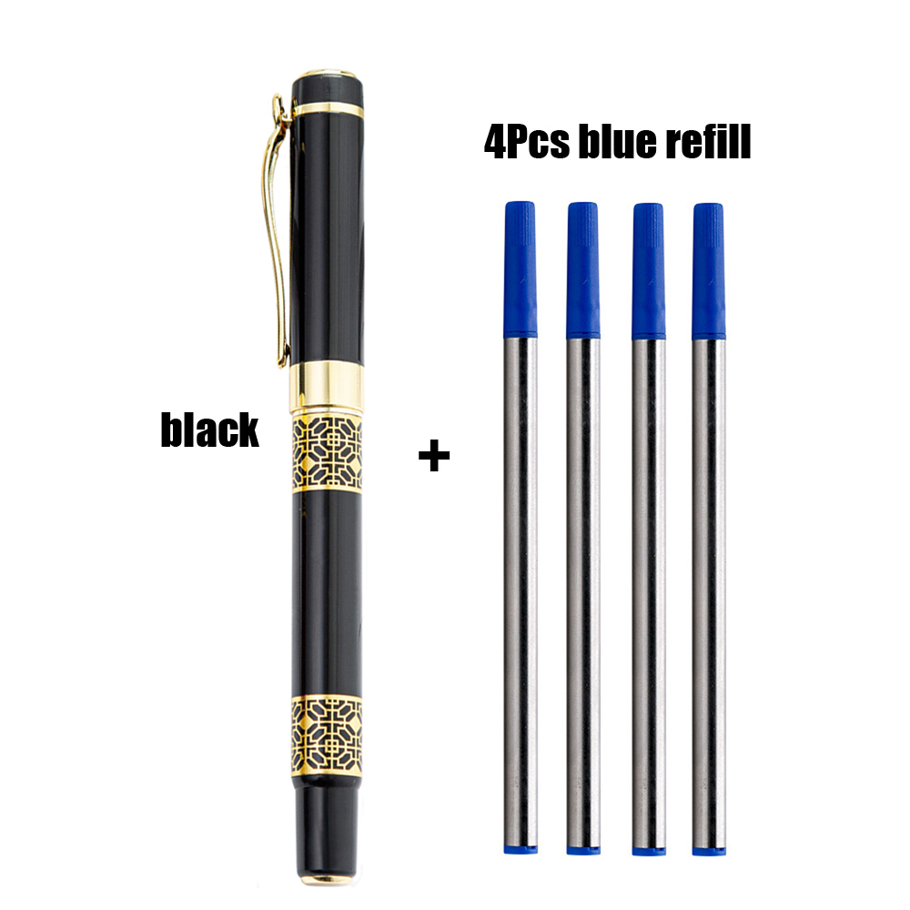 Luxuriöser Metall-Kugelschreiber mit blauer/schwarzer Tinte, Nachfüllung, Geschäft-Signierstift, neutraler Stift, für Studenten, Schreiben, Schule, Bürobedarf: Burgunderrot