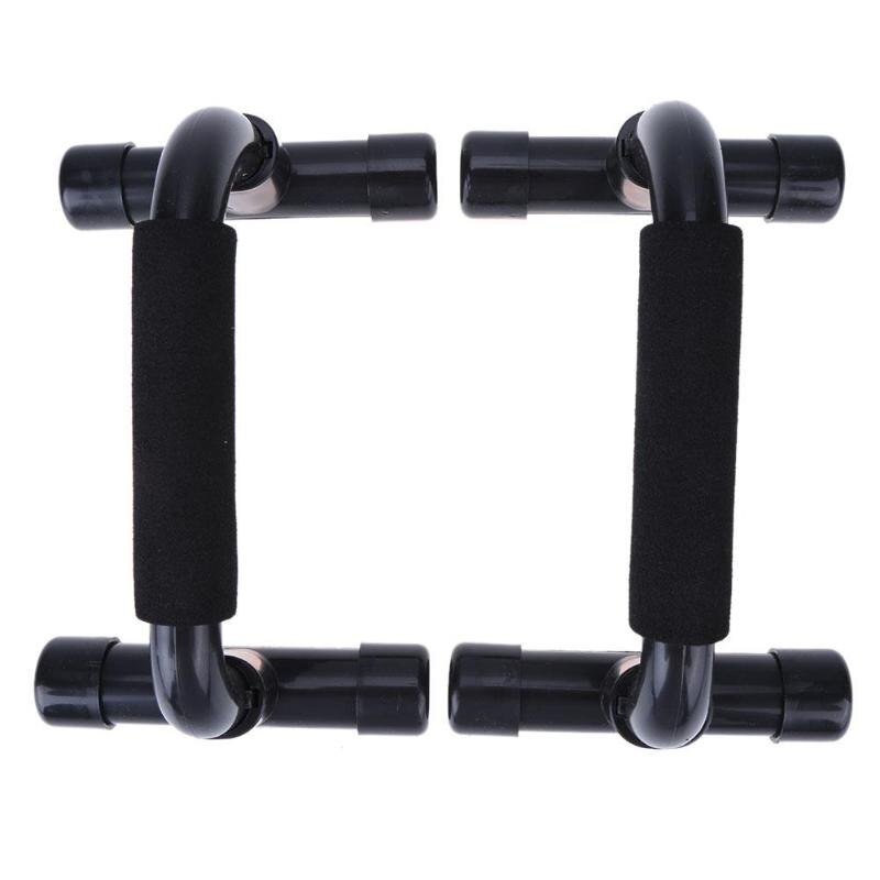1 par empurrar para cima barra de suporte push up placa exercício treinamento peito barra esponja aperto da mão trainer equipamentos de fitness construção do corpo: Black