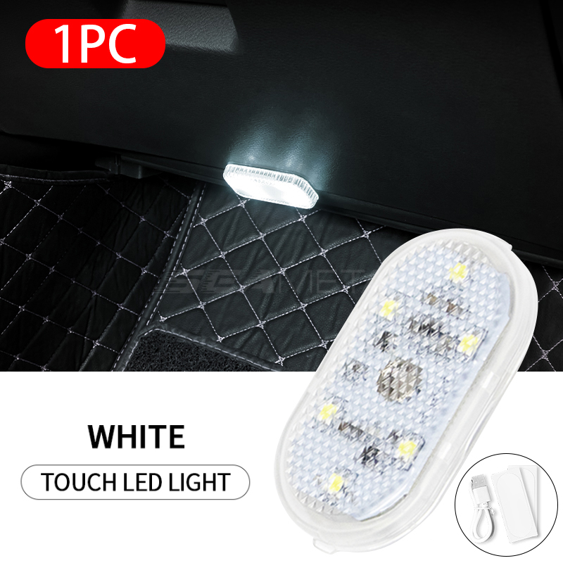 SEAMETAL 5V voiture Led éclairage doigt tactile capteur lampe de lecture LED Attraction lumières USB Charge 6 ampoules pour voiture intérieur lumières: green