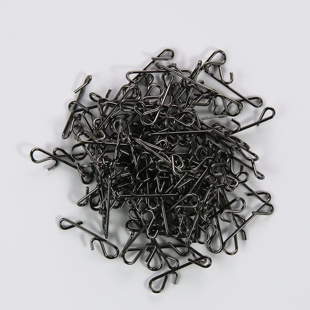 50pcs Fishing Line Wire Braid Knotless Connector Fishing Lure Hook Barrel Solid Ring Swivel Fly Carp Accessory Fish Tackle Tool