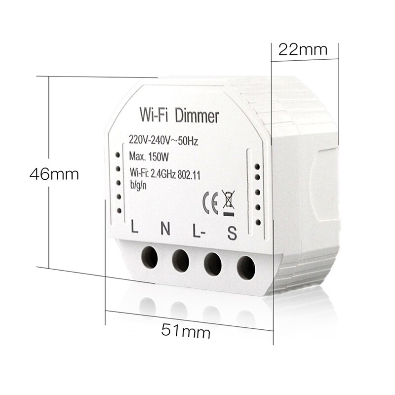 DIY inteligente WiFi luz LED Dimmer interruptor regulador de vida inteligente/Tuya APP Control remoto 1/2 forma interruptor trabaja con Alexa eco de Google