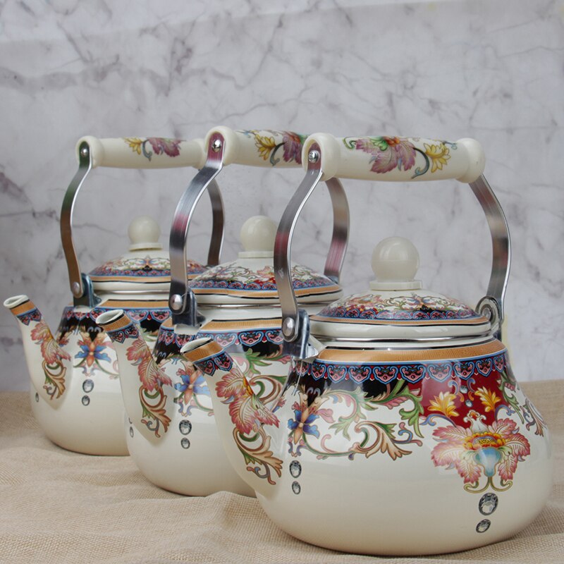 Enamel Tea Kettle Kung Fu Tea Kettle Household Large Single Pot Heat-resistant Tea Set Kettle Enamel Tea Pot