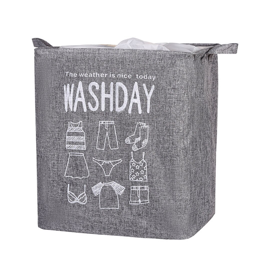 Cube Laundry Bags Foldable Dirty Clothes Laundry Basket Large Portable Clothes Organizer Storage Basket High Capacity Box: gray