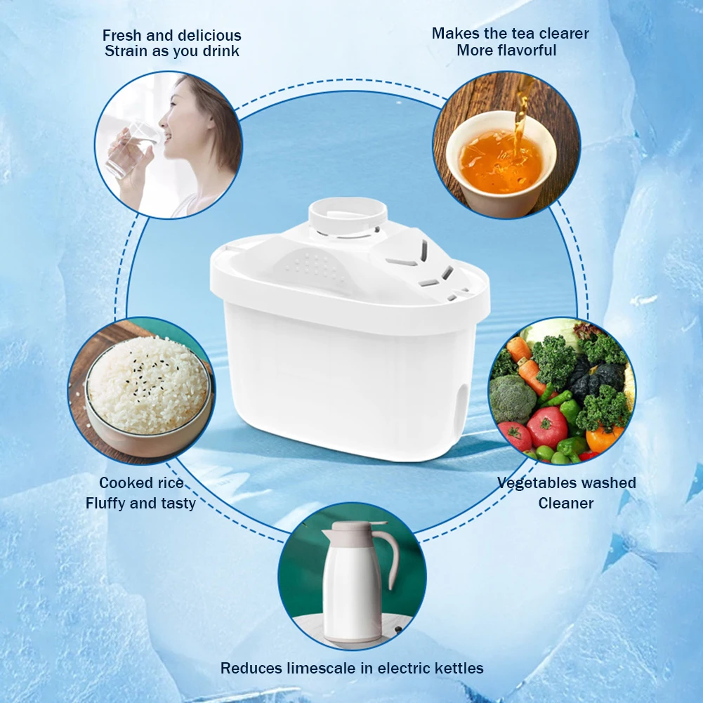 Cartucho de filtro de agua para Limescale, purificador de impurezas de cloro, hervidor de agua activado, filtro de agua de carbono, reducción de cloro, reemplazo