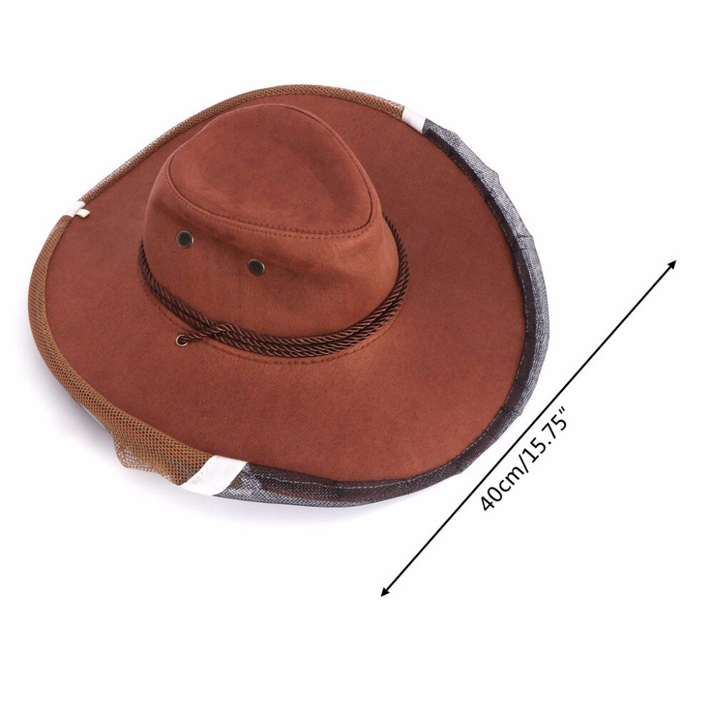 Imkerhoed imker cowboy mesh volledig gezichtsmasker hoed anti-muggennet sluier gezichtsbeschermer imkerbenodigdheden