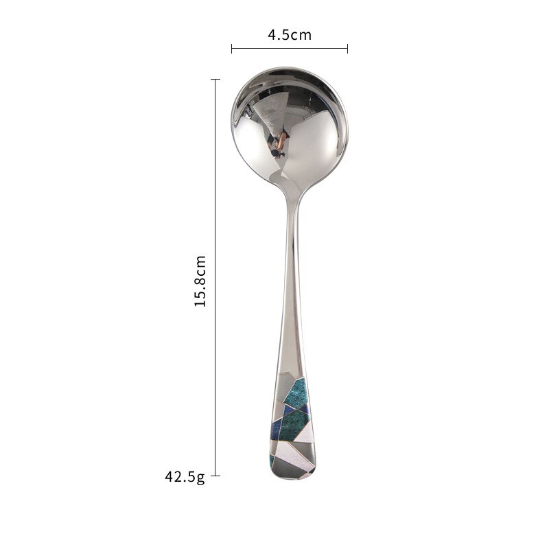304 Roestvrij Stalen Lepel Keuken Koken Lepel Dessert Accessoires: Irregular square