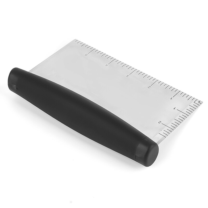 Espátula de harina 430, máquina de amasar de acero inoxidable, espátula de harina negra para cortar masa de cocina