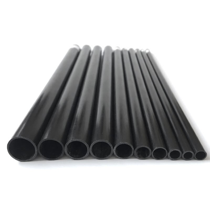 Hiilikuituputki 3 mm 4 mm 5 mm 6 mm 8 mm 10mm hiili pyöreä putki ontto putki hm malli putki lentokone leija vahvistava sauva