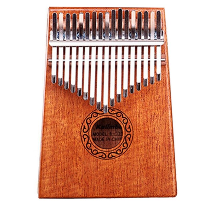 17 Keys Kalimba African Solid Thumb Finger Piano 17 Keys Solid Wood Kalimba Musical Instrument Mahogany: Default Title