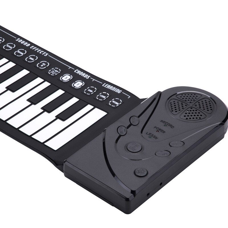 49 tangenter digitalt tangentbord piano bärbart flexibelt silikon elektroniskt rullpiano barnleksaker inbyggd högtalare