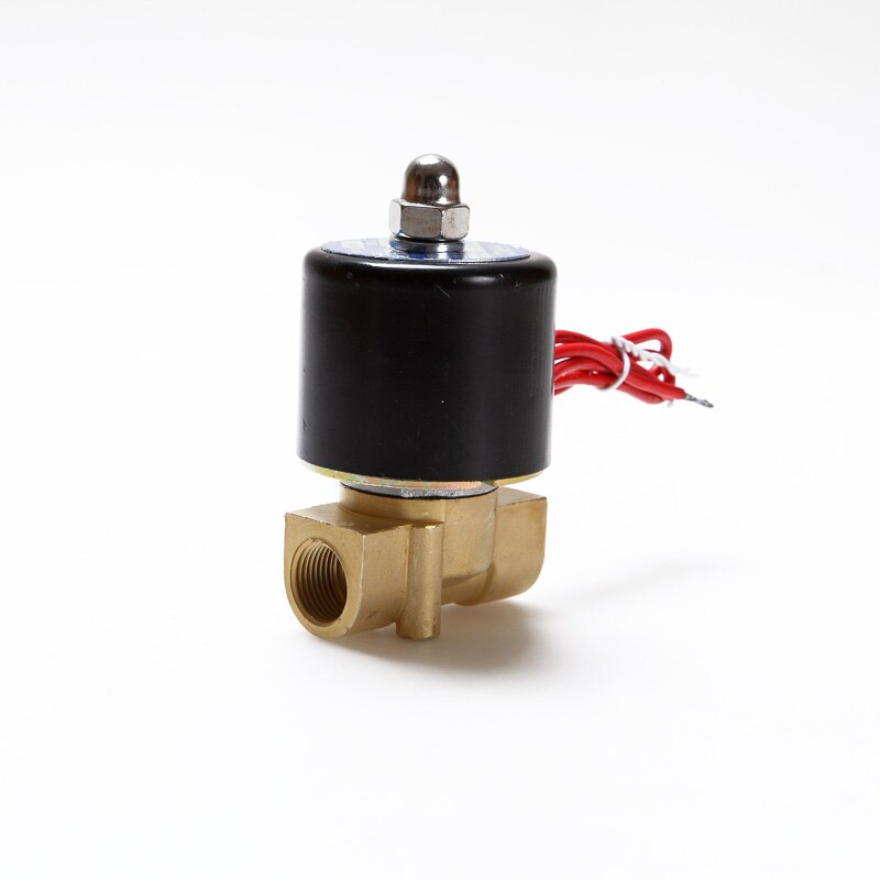 Elektrisk magnetventil vann luft n /c 2 -veis 3/8 "  ac 220v 2 w 040-10 legeringshus  dc12v 24v ac110v 220v legert vannventil