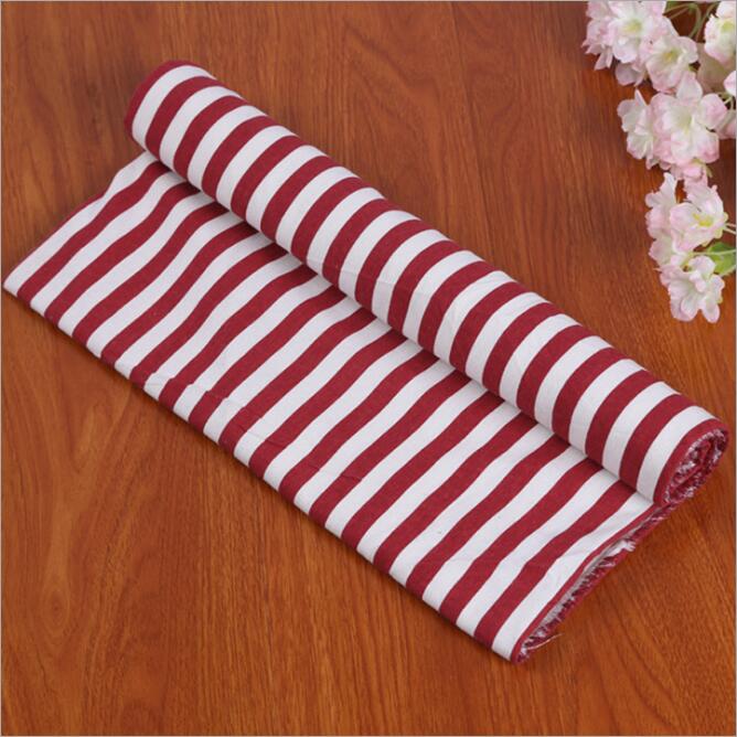 Tecido estampado ecológico para toalhas/cortinas, tecido ecológico vermelho/azul branco com listras, tecido estampado e linho: red