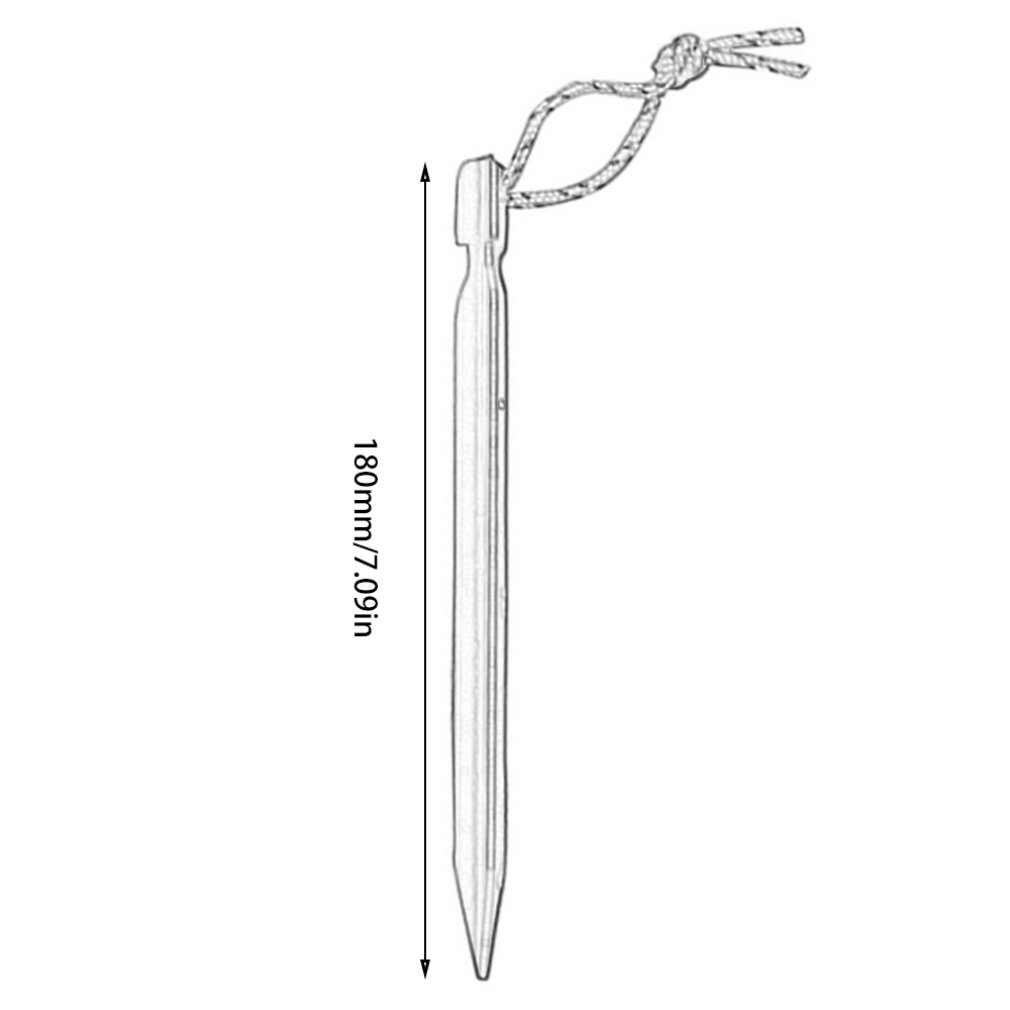 Mocny namiot trójkątny gwóźdź z sznurkiem ze stopu aluminium odkryty trójkątny paznokci kemping akcesoria robić namiotów