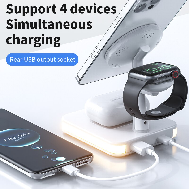 25w magnetische kabellose ladestationen für iphone 12 , iwatch und airpods pd  qc3.0, schnellladehalterungen, ladeständer