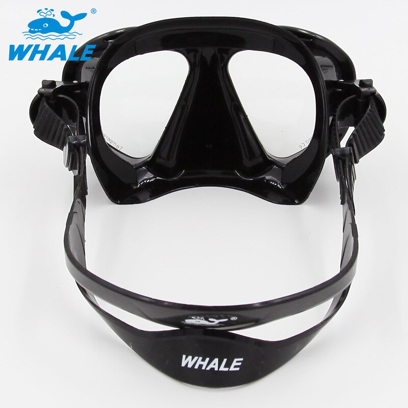 WHALE Diving Mask - Tempered Glass Lens - Silicone Strap & Gasket - Scuba & Spearfishing Gear