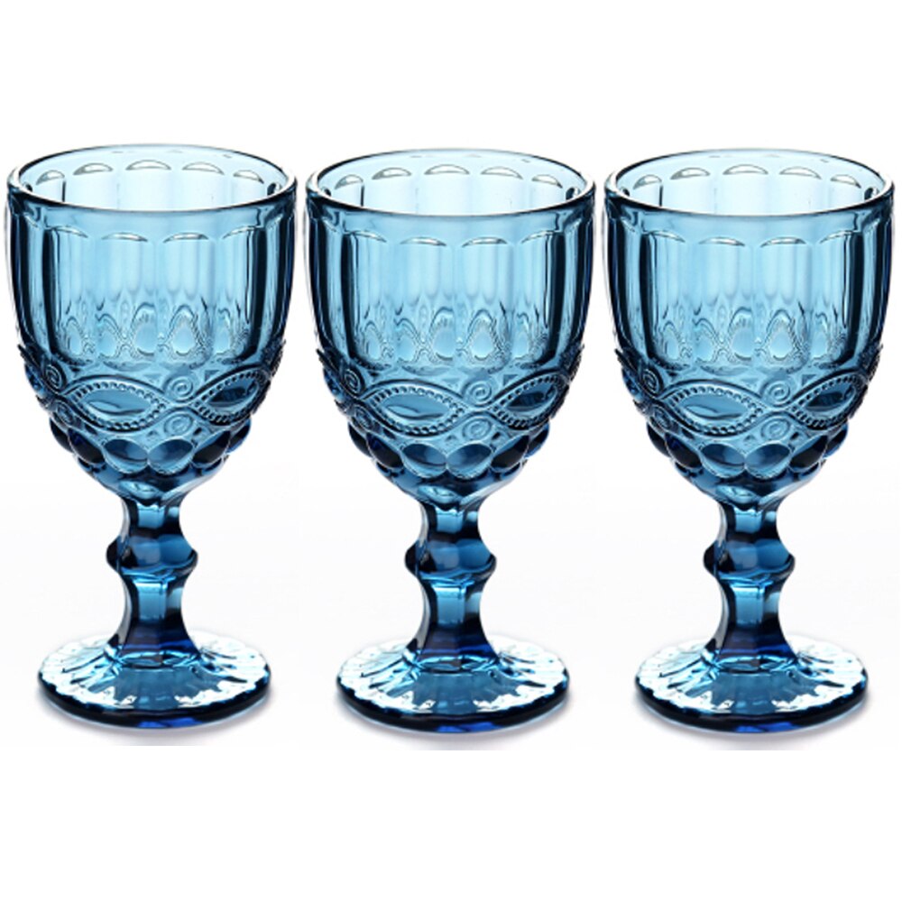 Portsble vinglas dricksglas 3 st/lot bröllopsfest vinkopp glas vattenglas för att dricka jul 300ml 10oz: 3 st set stil 10