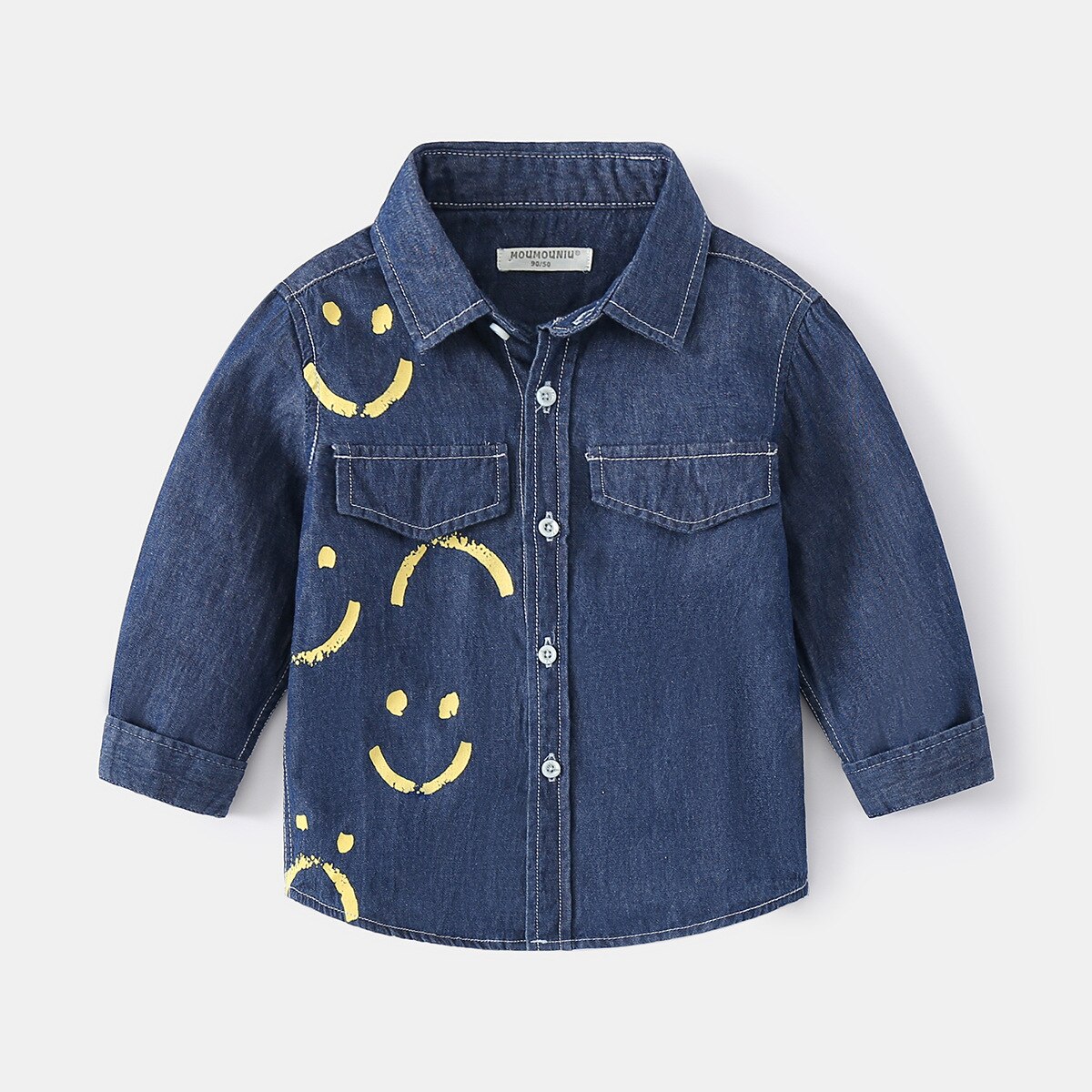 Chaqueta vaquera para niños, Camisa vaquera de para niñas y niños, ropa de otoño, nueva: navy / 2T