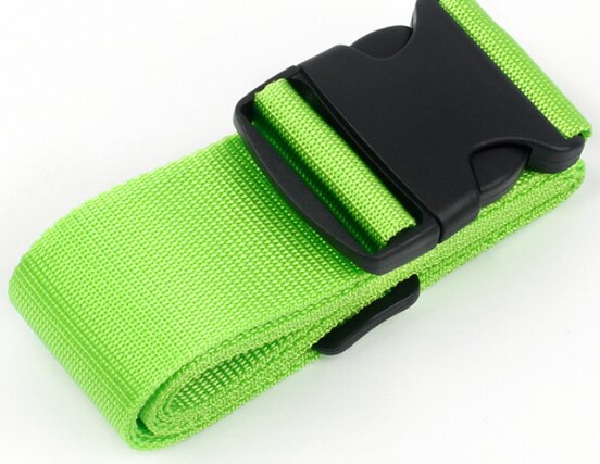 Recht gevormde bagageriemen voor koffer, polyester bagageriem met verstelbare ontgrendelingsgesp Reisaccessoire: Licht Groen