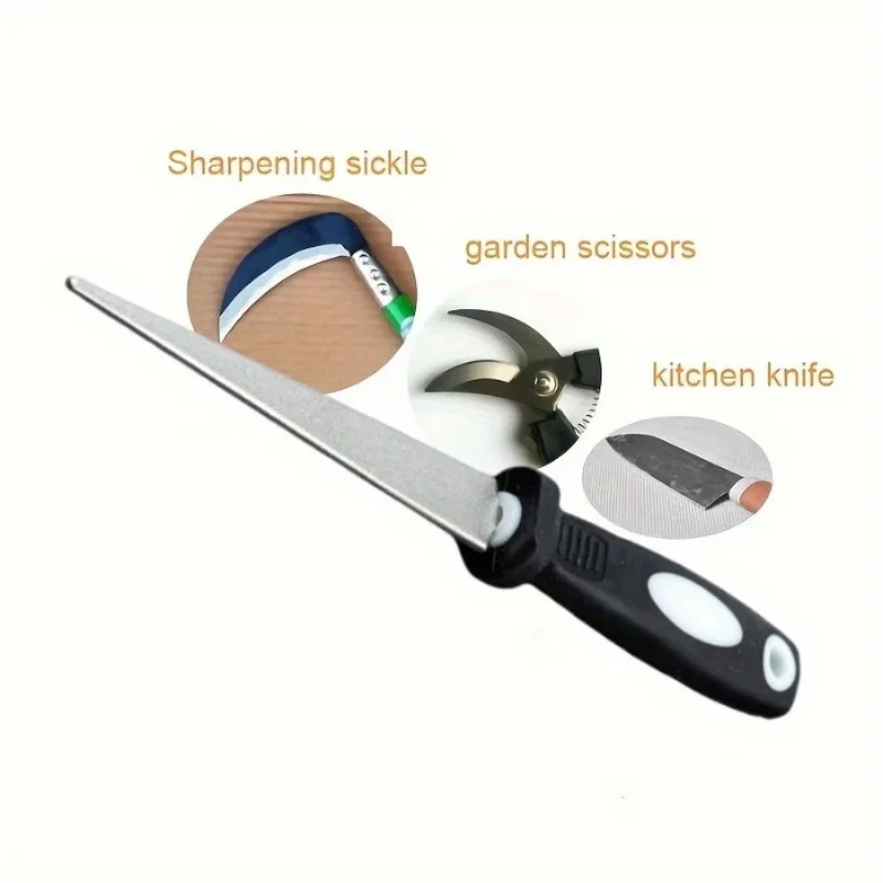 Single Stone Diamond Knife Sharpener with Double - Bird ! Double - Sided Flat & Curved, Ergonomic Grip