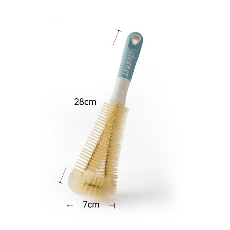 Extra Long Wooden Handle Cup Brush Baby Bottle Brush Set Nylon Kitchen Glass Vacuum Flask Cleaning Cup Brush: 5