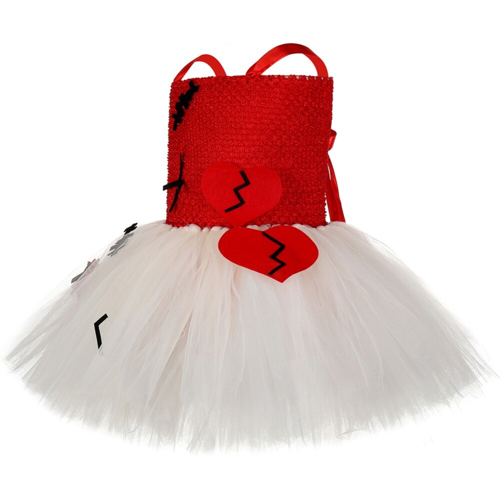 Voodoo pop tutu jurk meisjes halloween gothic griezelig naaien breken hart rollenspel kostuum kleine kinderen verjaardag outfit kleding