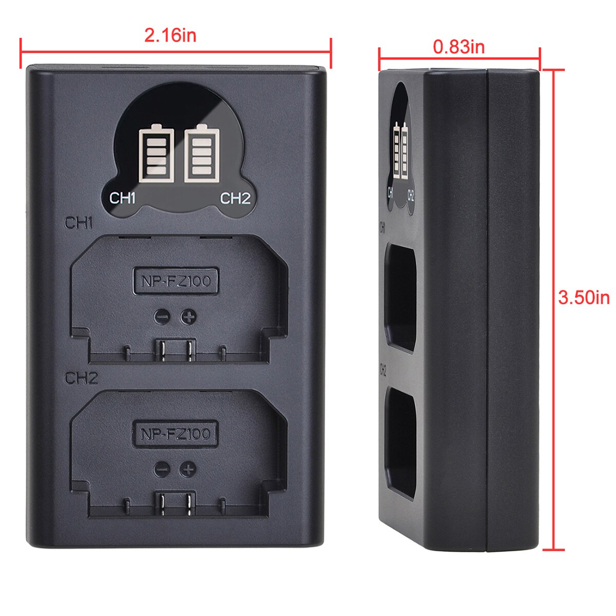 NP-FZ100 Batterij Oplader Met Usb En Type-C Poort Voor Sony Np FZ100 Batterij, A7III, alpha 9, A9, A7SIII, A7R Iii, A7RIV Camera