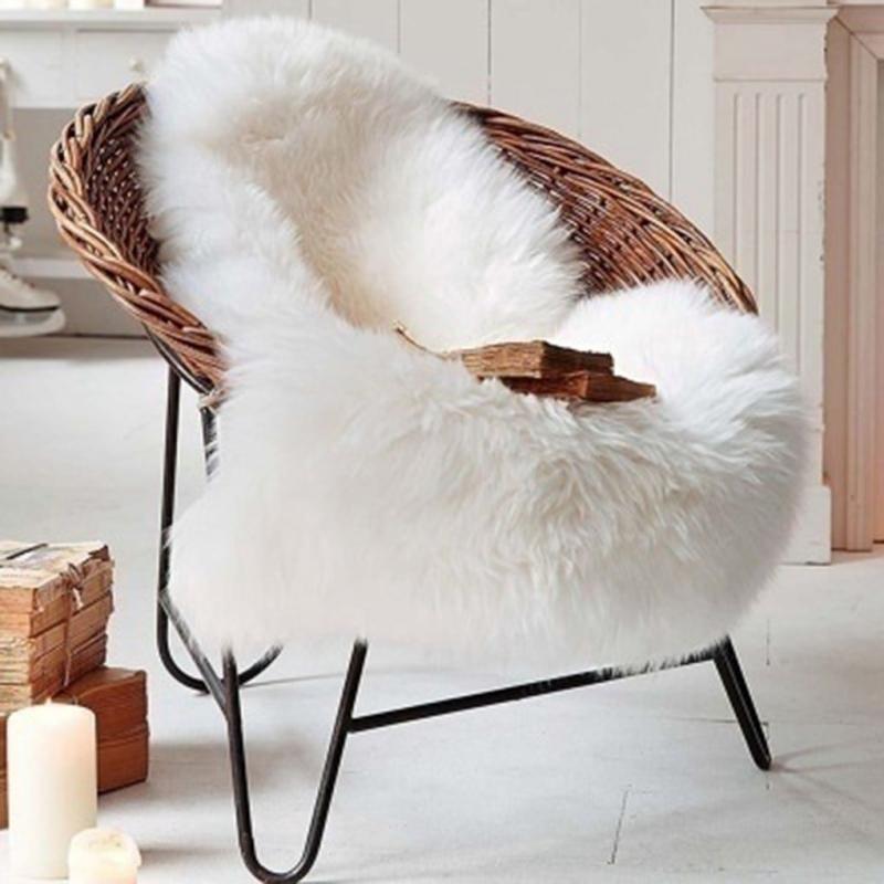 Thuis Faux Schapenhuid Tapijt Kantoor Decoratie Ultra Zachte Stoel Sofa Cover Tapijten Warm Harige Tapijt Zetel Pad Sofa vloerkleed